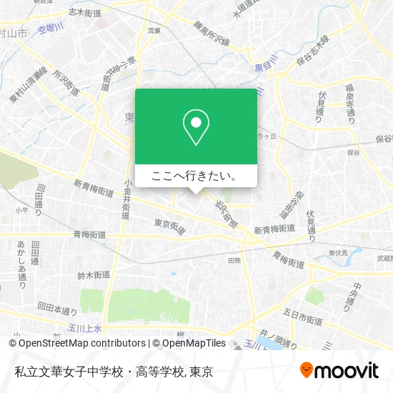 私立文華女子中学校・高等学校地図