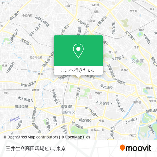 三井生命高田馬場ビル地図