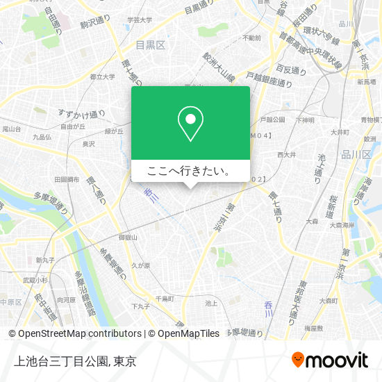 上池台三丁目公園地図