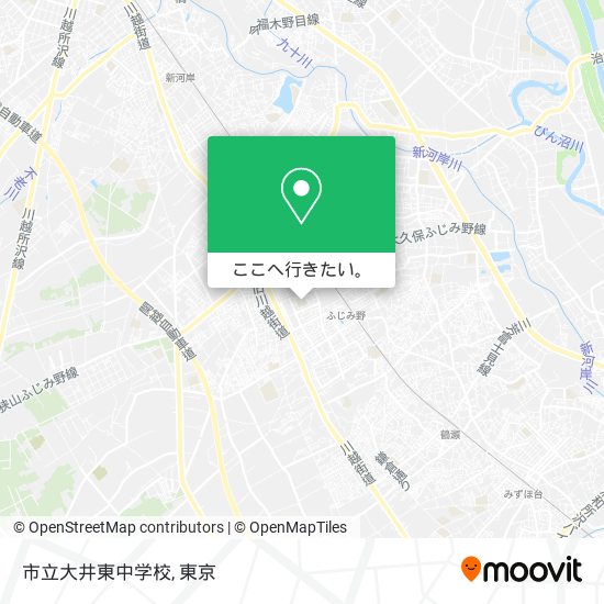 市立大井東中学校地図