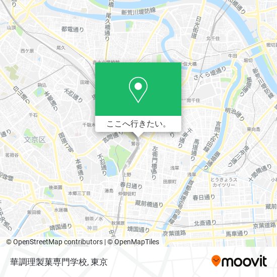 華調理製菓専門学校地図