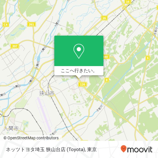 ネッツトヨタ埼玉 狭山台店 (Toyota)地図