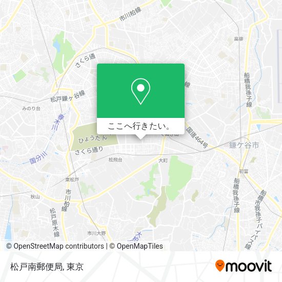 松戸南郵便局地図