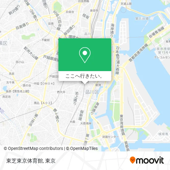 東芝東京体育館地図