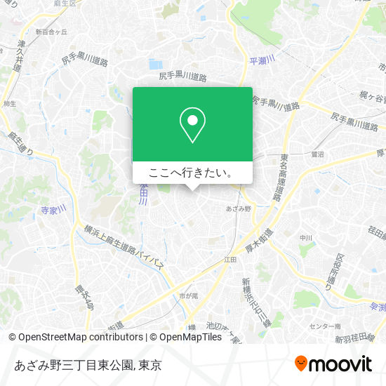 あざみ野三丁目東公園地図