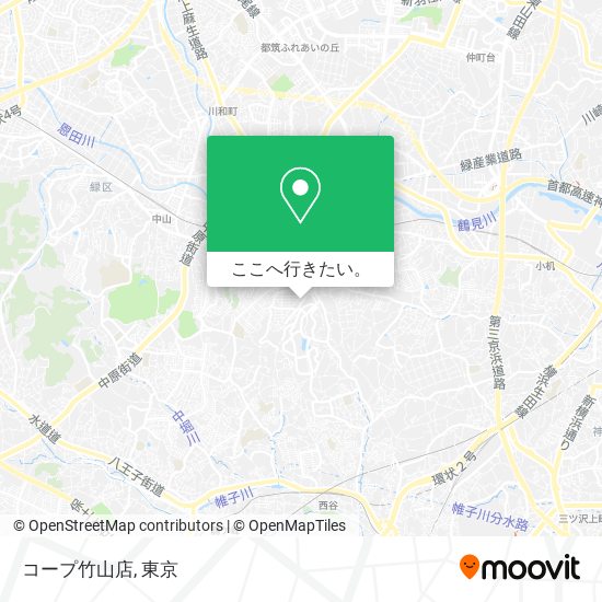 コープ竹山店地図