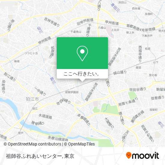 祖師谷ふれあいセンター地図