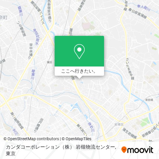 カンダコーポレーション（株） 岩槻物流センター地図