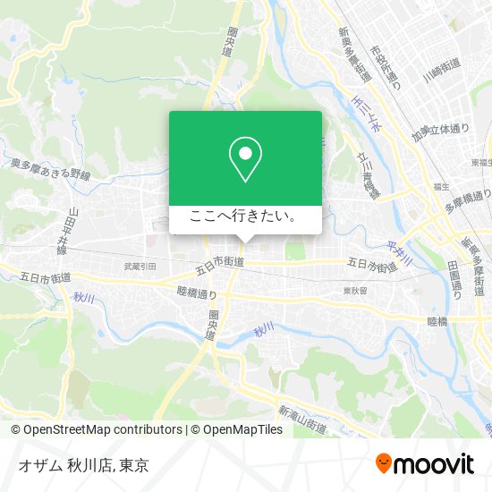 オザム 秋川店地図