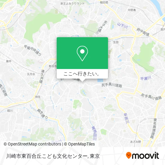 川崎市東百合丘こども文化センター地図