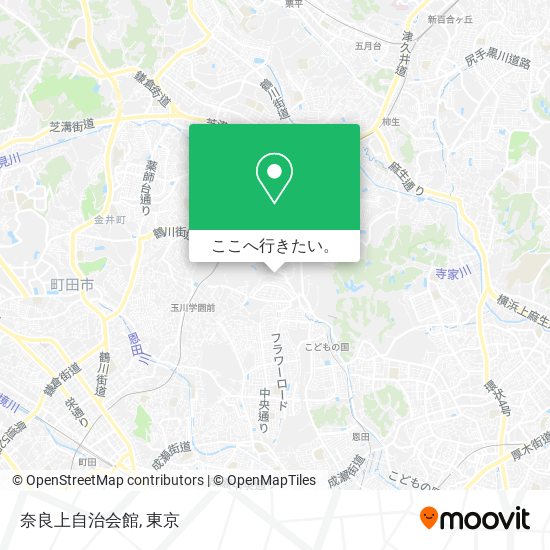 奈良上自治会館地図