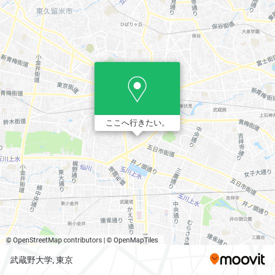 武蔵野大学地図