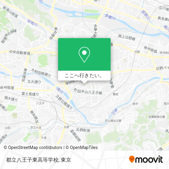 都立八王子東高等学校地図