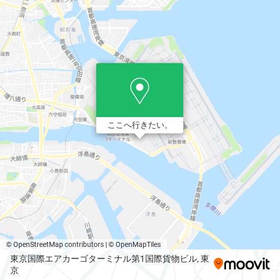 東京国際エアカーゴターミナル第1国際貨物ビル地図