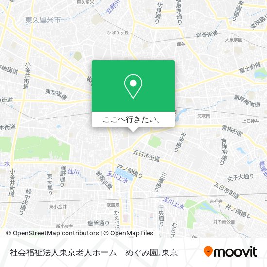 社会福祉法人東京老人ホーム　めぐみ園地図
