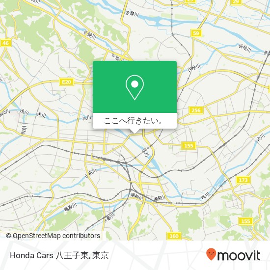 Honda Cars 八王子東地図