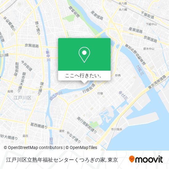 江戸川区立熟年福祉センターくつろぎの家地図