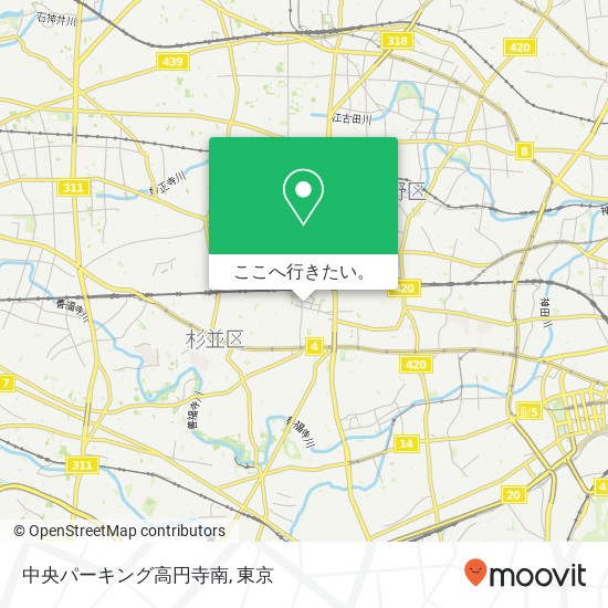 中央パーキング高円寺南地図