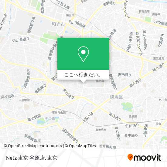 Netz 東京 谷原店地図