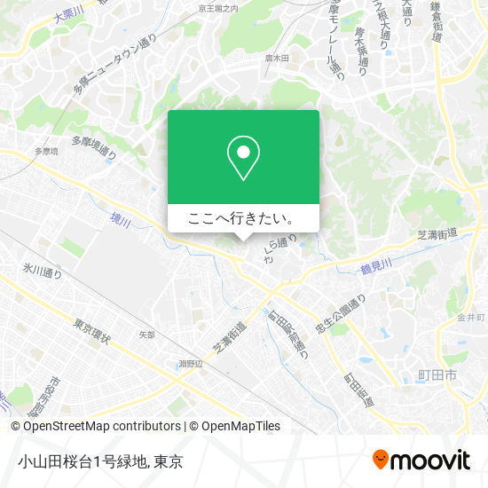 小山田桜台1号緑地地図