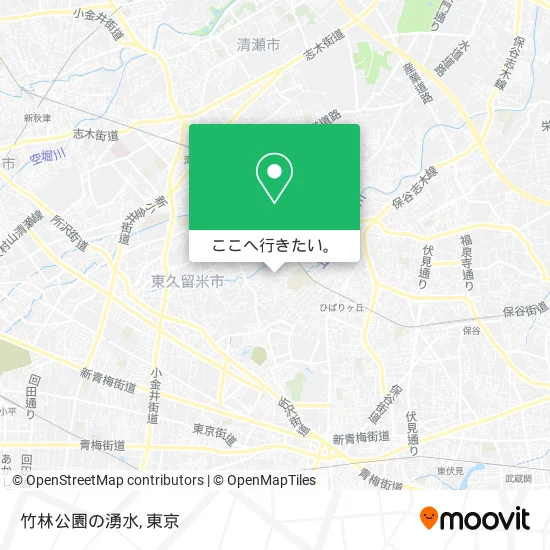 竹林公園の湧水地図