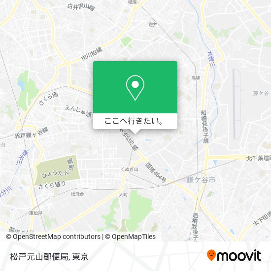 松戸元山郵便局地図