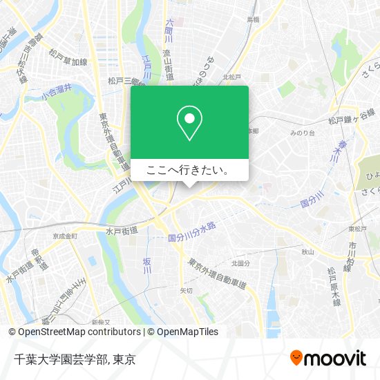千葉大学園芸学部地図