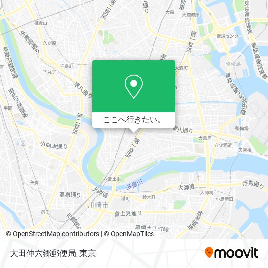 大田仲六郷郵便局地図