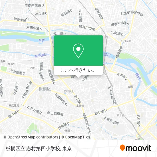 板橋区立 志村第四小学校地図