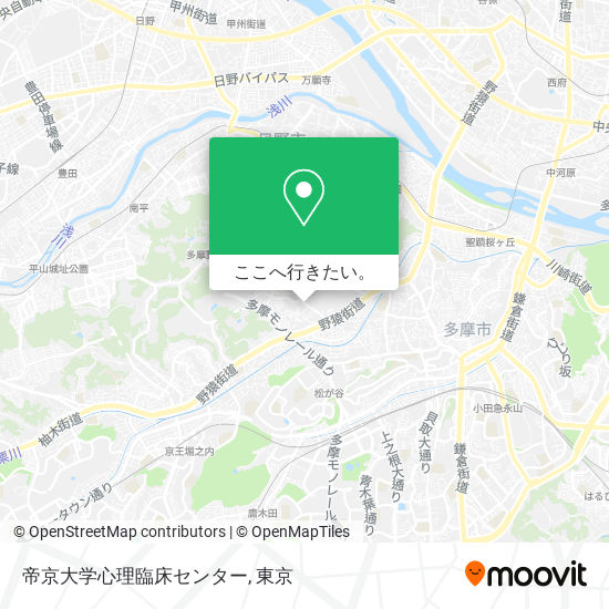 帝京大学心理臨床センター地図