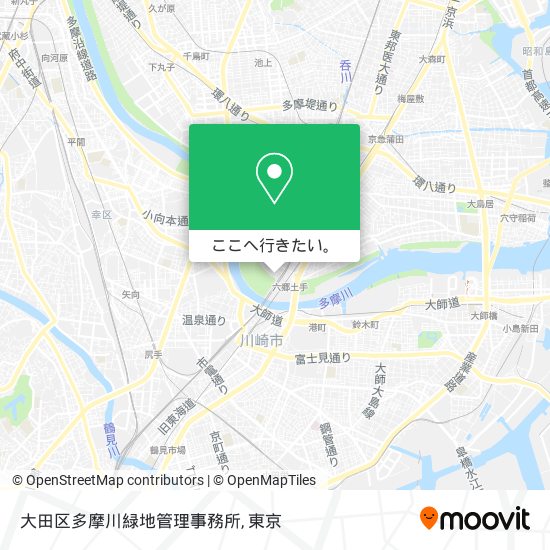 大田区多摩川緑地管理事務所地図