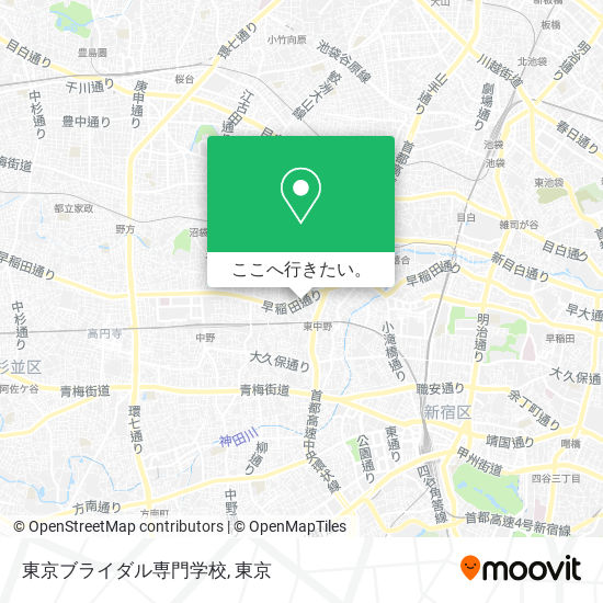 東京ブライダル専門学校地図