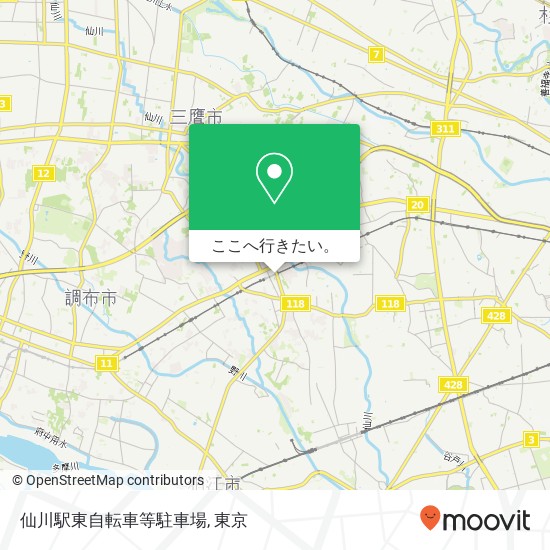 仙川駅東自転車等駐車場地図