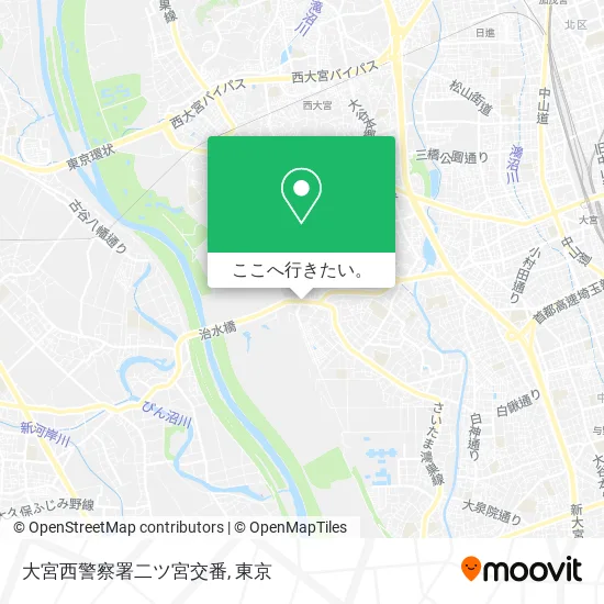 大宮西警察署二ツ宮交番地図