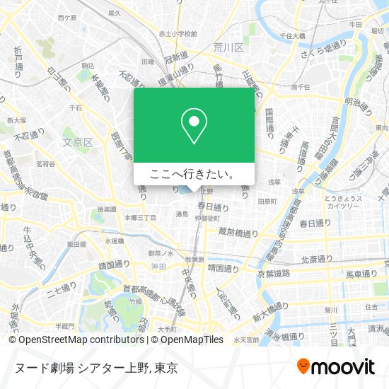 ヌード劇場 シアター上野地図