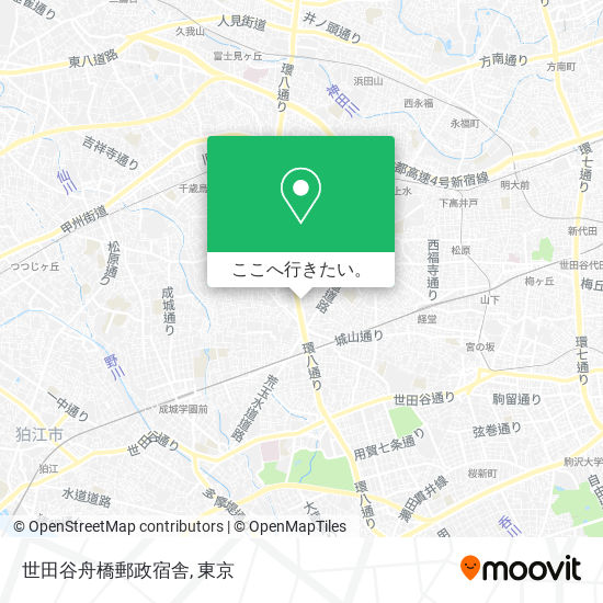 世田谷舟橋郵政宿舎地図