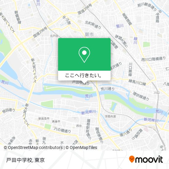 戸田中学校地図