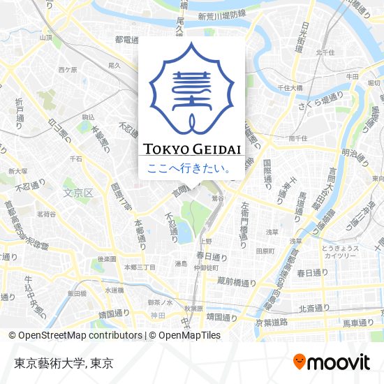 東京藝術大学地図