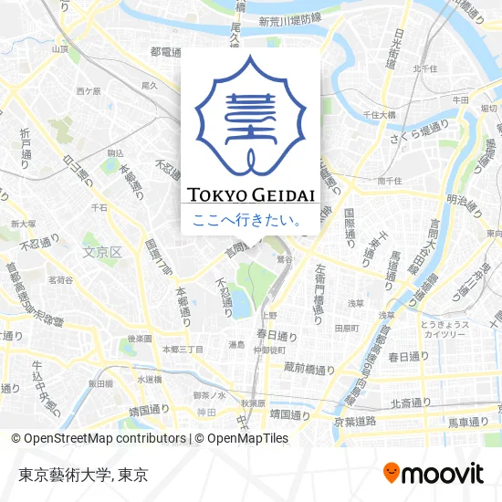 東京藝術大学地図