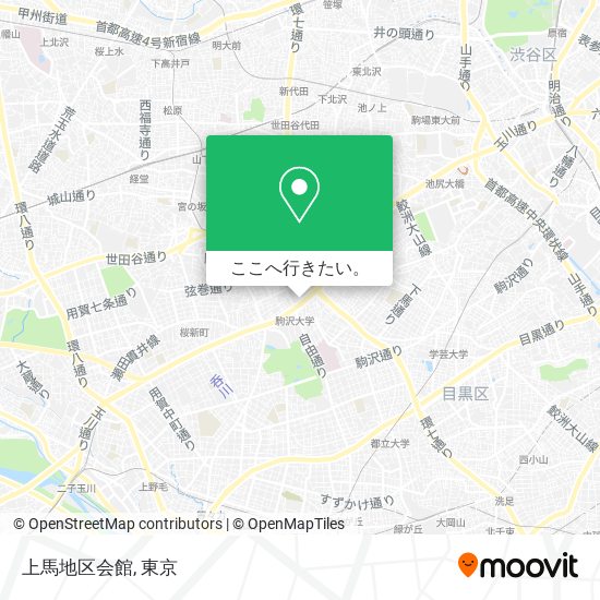 上馬地区会館地図