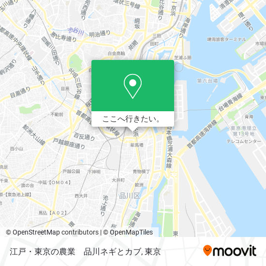 江戸・東京の農業　品川ネギとカブ地図