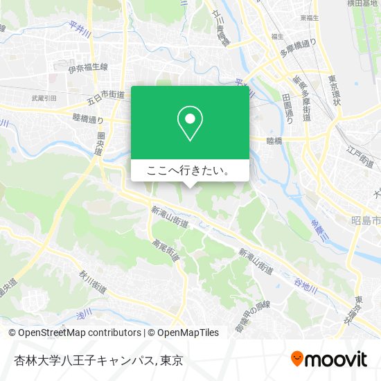 杏林大学八王子キャンパス地図