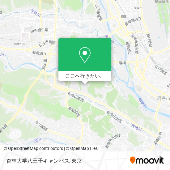 杏林大学八王子キャンパス地図