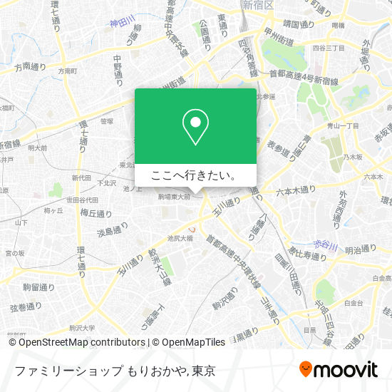 ファミリーショップ もりおかや地図