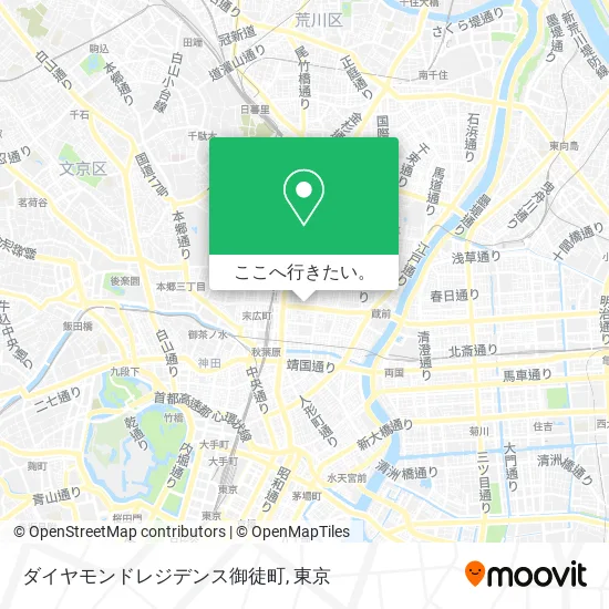 ダイヤモンドレジデンス御徒町地図