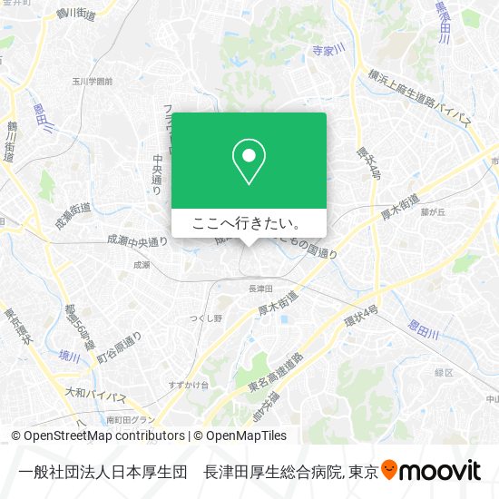 一般社団法人日本厚生団　長津田厚生総合病院地図