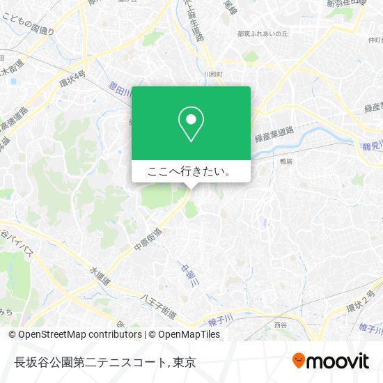 長坂谷公園第二テニスコート地図