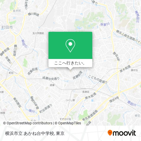 横浜市立 あかね台中学校地図