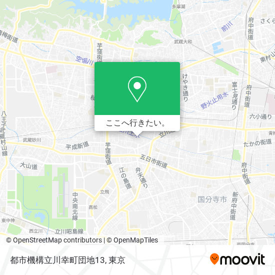 都市機構立川幸町団地13地図