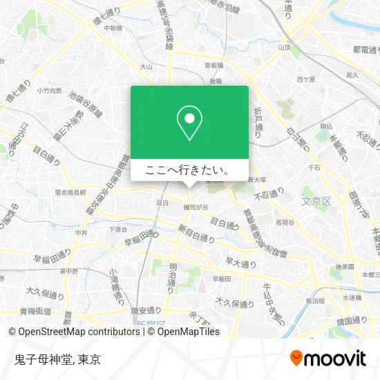 鬼子母神堂地図